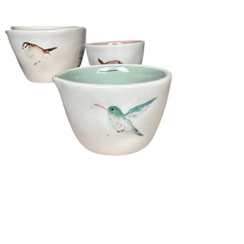 NWT Rae Dunn Bird Measuring Cups Set‎ - Finch, Wren, Hummingbird